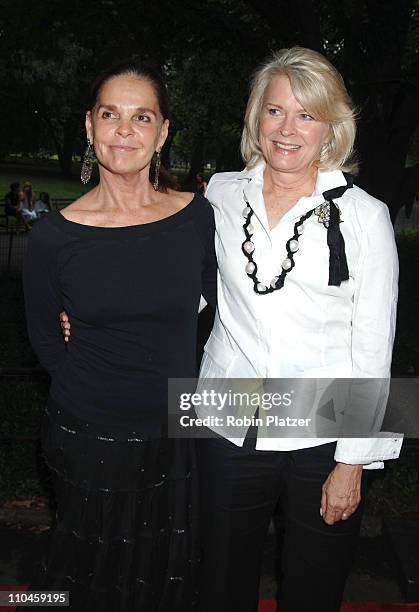 Ali MacGraw and Candice Bergen during The Public Theatres Summer Gala Honoring Meryl Streep and Kevin Kline and Opening Night of MacBeth at Central...