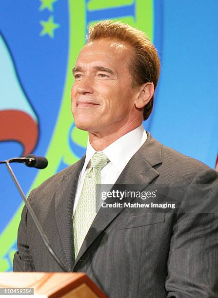 Governor Arnold Schwarzenegger during California Governor Arnold Schwarzenegger Addresses Log Cabin Republican's Dinner - June 29, 2006 at...