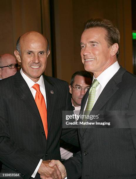 Lee Baca, Sheriff of Los Angeles County and Arnold Schwarzenegger, Governor Of California.