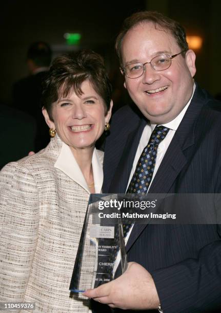 Bonnie Dumanis, San Diego District Attorney and Marc Cherry, recepient of the Log Cabin's American Visibility Award.