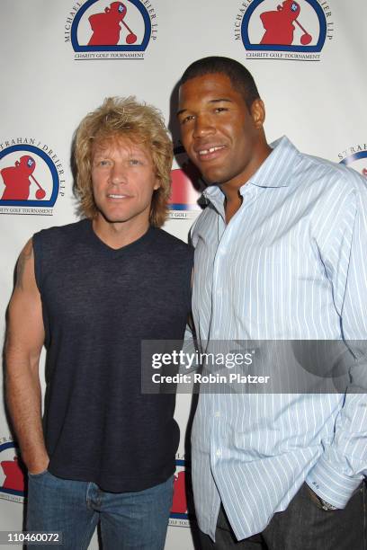 Jon Bon Jovi and Michael Strahan during Jon Bon Jovi and Michael Strahan Appearance at Tao Restaurant In New York City - July 9, 2006 at Tao...