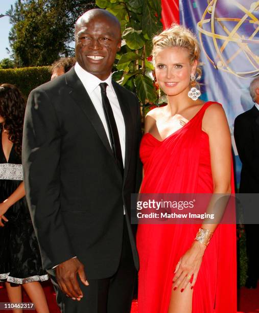 Seal and Heidi Klum during 58th Annual Primetime Emmy Awards - Arrivals at Shrine Auditorium in Los Angeles, California, United States.