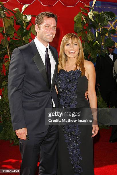 Peter Hermann and Mariska Hargitay during 58th Annual Primetime Emmy Awards - Arrivals at Shrine Auditorium in Los Angeles, California, United States.