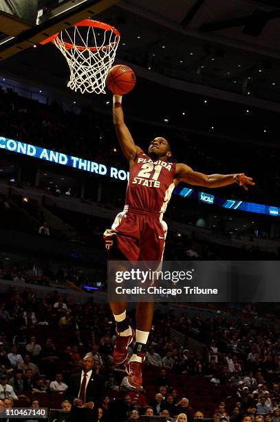 Florida State's Michael Snaer dunks the ball against Texas A&M during a second-round game in the 2011 NCAA men's basketball tournament at the United...