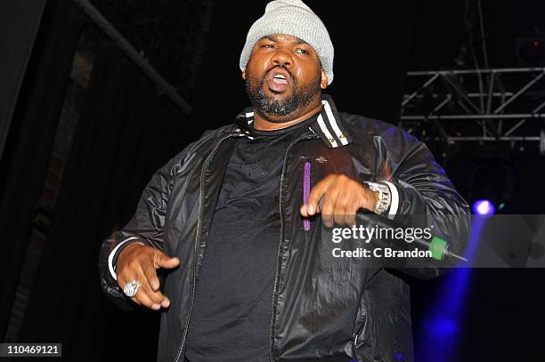 Raekwon performs on stage at HMV Forum on March 18, 2011 in London, United Kingdom.