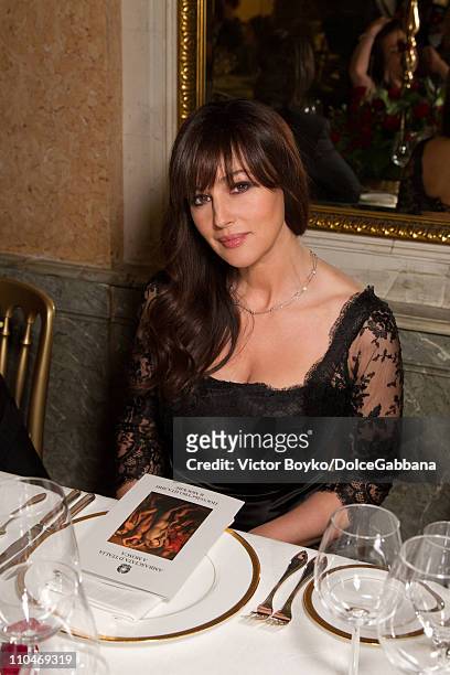 Monica Bellucci attends the Dolce&Gabbana and Martini dinner at the Italian Ambassador's residence on March 17, 2011 in Moscow, Russia.