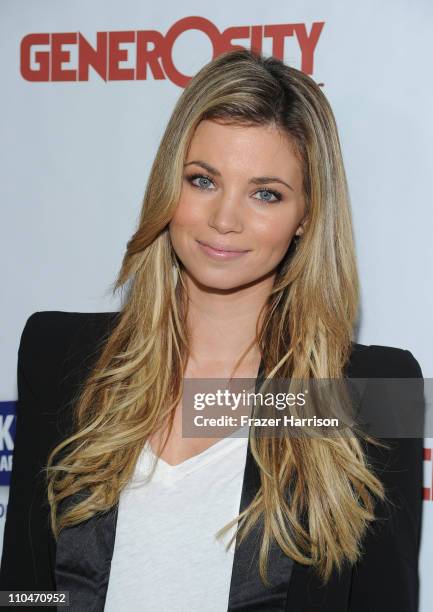 Actress Amber Lancaster arrives at Generosity Water's 3rd Annual "Night Of Generosity" hosted by E! personalities Jason Kennedy and Giuliana Rancic...