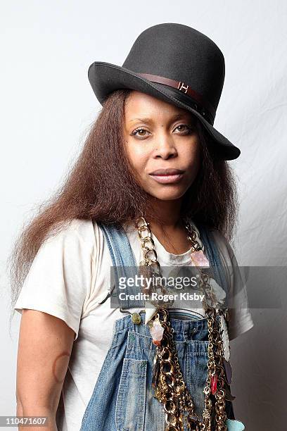 Erykah Badu poses for a portrait backstage at the Fader Fort by Fiat during the 2011 SXSW Music Festival on March 18, 2011 in Austin, Texas.