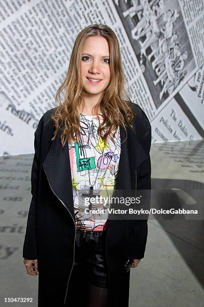 Kira Plastinina aattends the Dolce&Gabbana and Martini Dance Art Garage party on March 17, 2011 in Moscow, Russia.