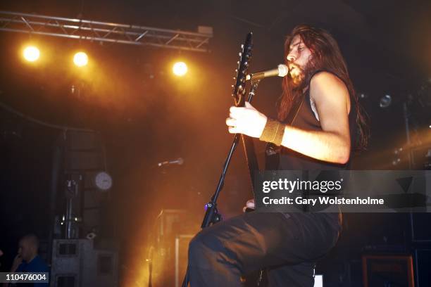 Le Bail of Svart Crown performs during the final day of Hammerfest at Pontins on March 19, 2011 in Prestatyn, United Kingdom.