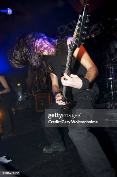 Le Bail of Svart Crown performs during the final day of Hammerfest at Pontins on March 19, 2011 in Prestatyn, United Kingdom.