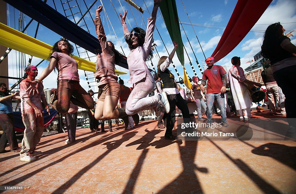 Indian Festival Of Holi Celebrated In Manhattan