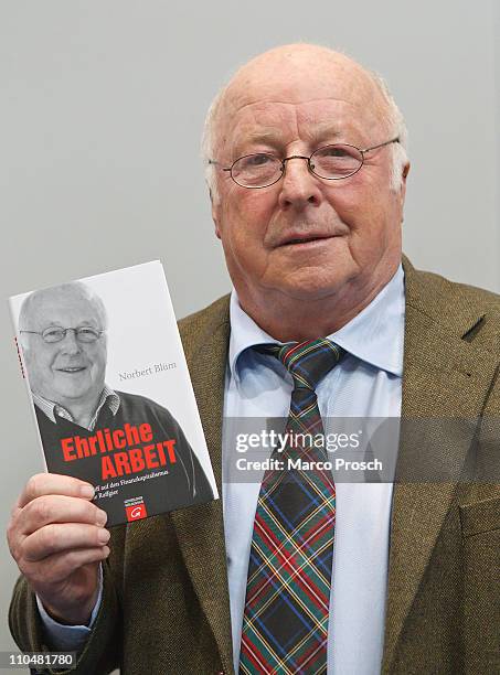 Norbert Bluem presents his book at the 2011 Leipzig Book Fair at the fair grounds on March 19, 2011 in Leipzig, Germany. From March 17 to 20 2,150...