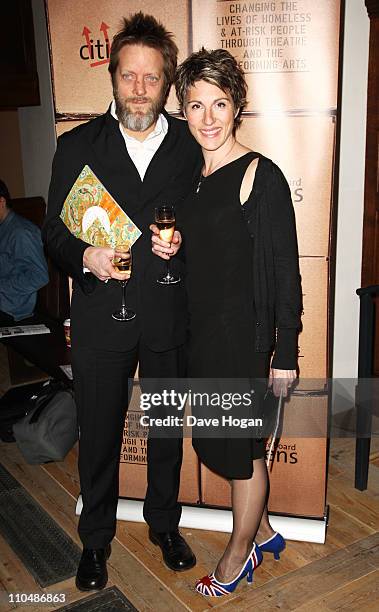 Tamsin Greig attends the Cardboard Citizens fundraising dinner held at Christ Church Spitalfields on March 19, 2011 in London, England.