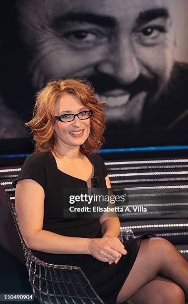 Nicoletta Mantovani attends "Alle Falde Del Kilimangiaro" TV show at the RAI Studios on March 20, 2011 in Rome, Italy.