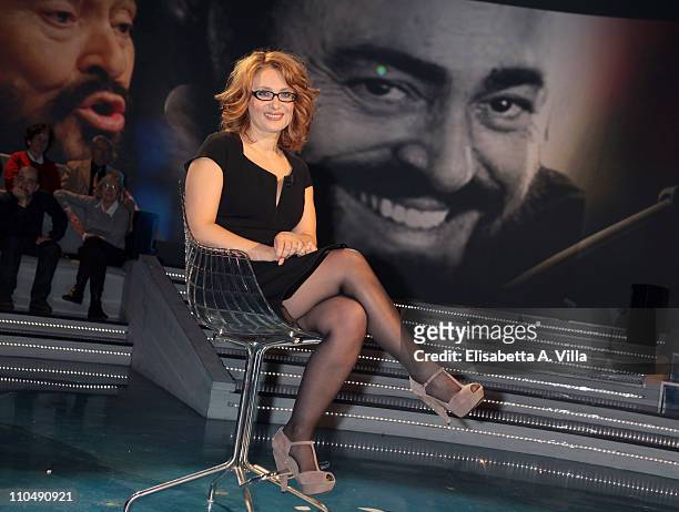 Nicoletta Mantovani attends "Alle Falde Del Kilimangiaro" TV show at the RAI Studios on March 20, 2011 in Rome, Italy.