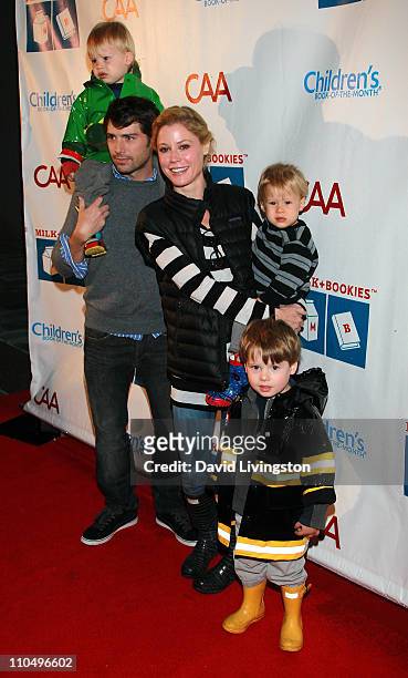 Actress Julie Bowen, husband Scott Phillips and sons, Gus Phillips , John Phillips and Oliver Phillips attend the 2nd Annual Milk + Bookies Story...