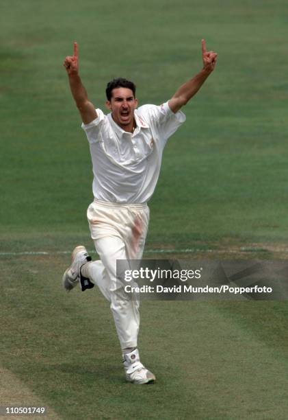 The Man of the Match, Jason Gillespie of Australia, who had figures of 7 for 37 in the first innings of the 4th Test Match between England and...