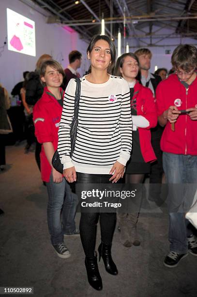 Estelle Denis attends Ni Putes Ni Soumises Demonstration And Auction of Skirts at Palais De Tokyo on November 25, 2010 in Paris, France.
