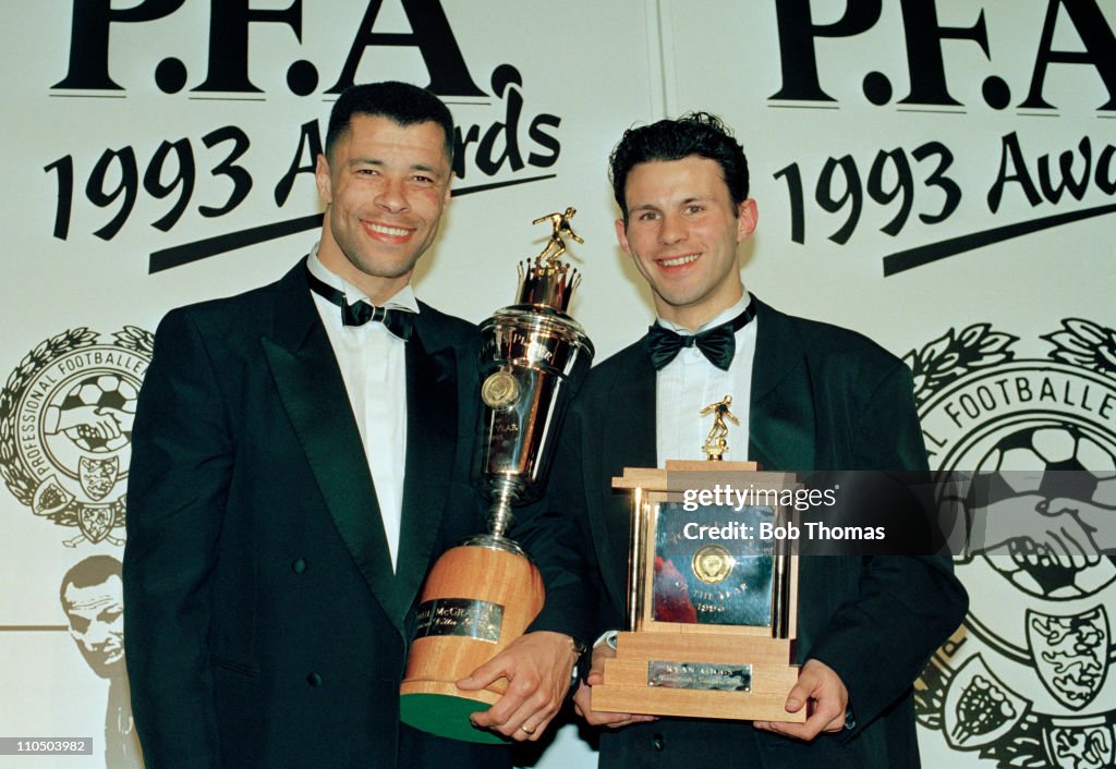 PFA Award Winners  -  Paul McGrath And Ryan Giggs