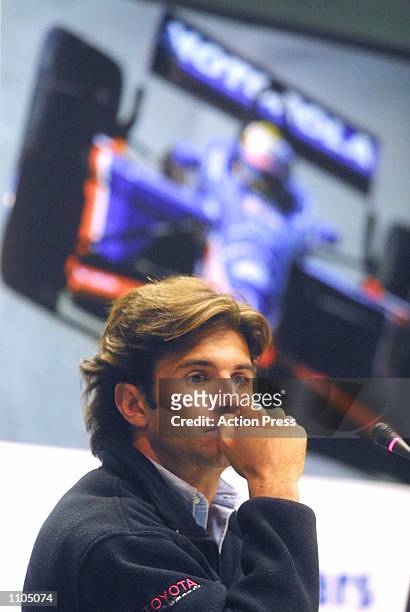 Driver Christian Fittipaldi listens to questions during a press conference for the German 500 GP at the EuroSpeedway in Lausitz, Germany. The German...