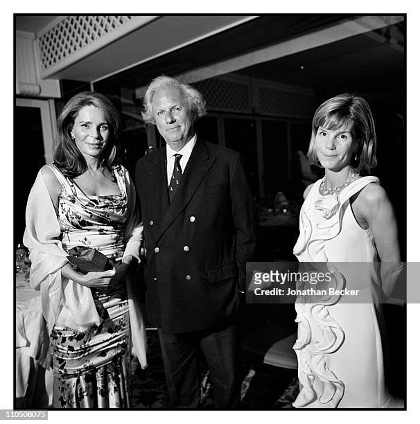 Queen Noor, Graydon Carter and wife Anna Carter are pphotographed at Vanity Fair Cannes Party at the Eden Roc, Cap d'Antibes for Vanity Fair Magazine...