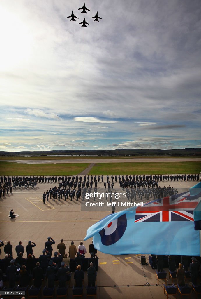 RAF Squadron 111 Carry Out A Disbandment Parade At RAF Leuchars