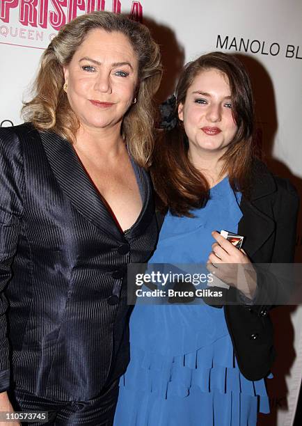 Kathleen Turner and daughter Rachel Ann Weiss pose at the Broadway opening night of "Priscilla Queen of the Desert The Musical" at the Palace Theatre...