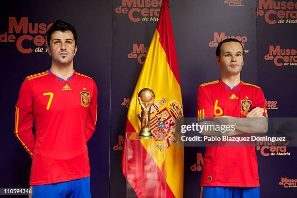 David Iniesta Andres Iniesta And David Villa Wax Figures Unveiled Photos and Premium ...