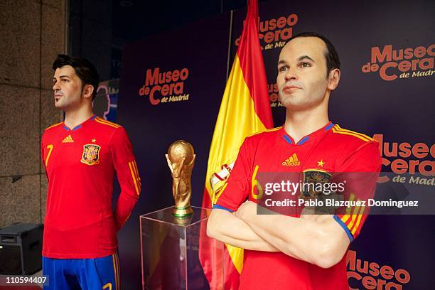 David Iniesta Andres Iniesta And David Villa Wax Figures Unveiled Photos and Premium ...