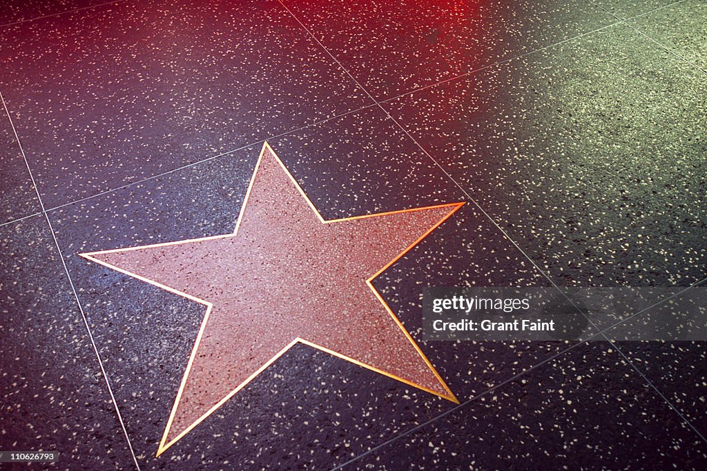 Close up of  blank Hollywood star.