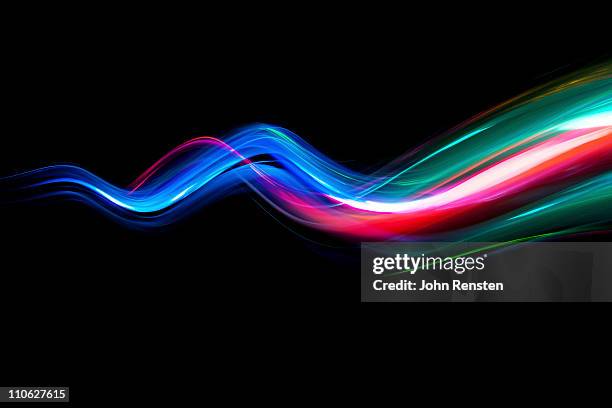 abstract light trails broadband network - light trail stock pictures, royalty-free photos & images