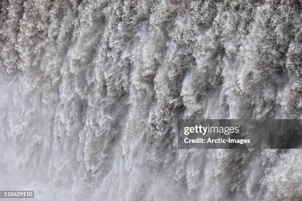 powerful waterfall - dettifoss falls stock pictures, royalty-free photos & images