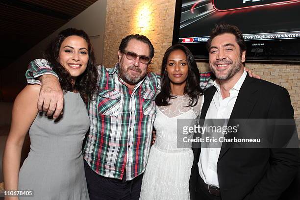Yasmine Elmasri, Director Julian Schnabel, Writer/Author Rula Jebreal and Javier Bardem at The Weinstein Company Exclusive Screening of "Miral"...