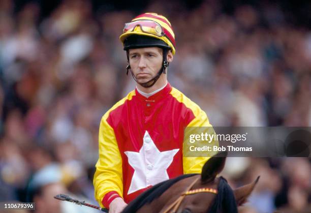 John Reid on Tony Bin, winners of the Prix de l'Arc de Triomphe at Longchamp on 2nd October 1988.