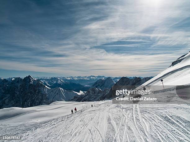 garmisch view - garmisch ski stock pictures, royalty-free photos & images