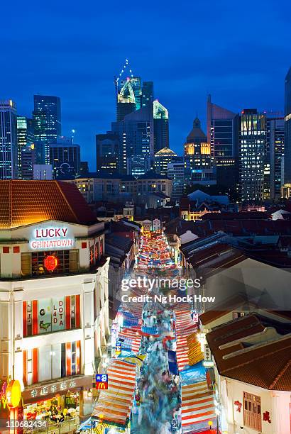 chinatown, singapore - singapore night market stock pictures, royalty-free photos & images