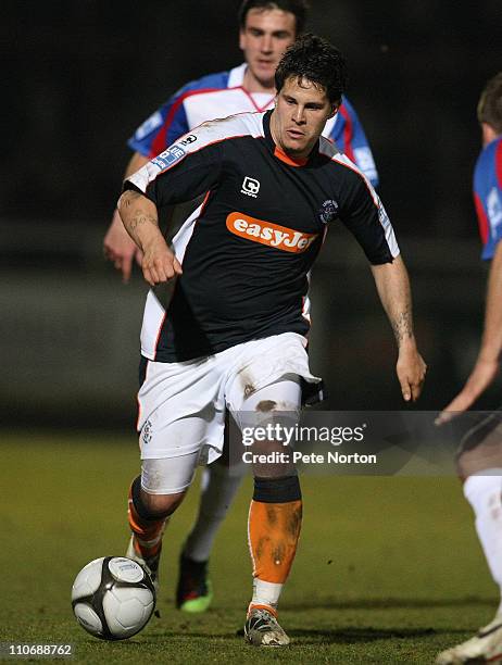 Danny Crow of Luton Town in action during the Blue Square Bet Premier League match between Rushden & Diamonds and Luton Town at Nene Park on March...