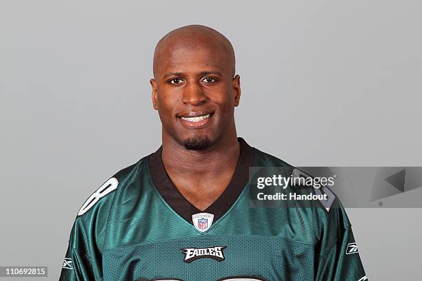 In this 2010 photo provided by the NFL, Marlin Jackson of the Philadelphia Eagles poses for an NFL headshot on Thursday, April 29, 2010 in...