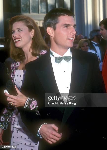 Mimi Rogers and Tom Cruise during 61st Annual Academy Awards - Arrivals at Shrine Auditorium in Los Angeles, California, United States.