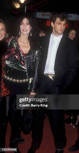 Cher and Rob Camilletti during "Scrooged" Premiere in Los Angeles, California, United States.