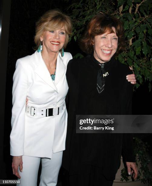 Jane Fonda and Lily Tomlin during Valley Community Clinic Honors Lily Tomlin at Laughter is the Best Medicine Gala at Sheraton Universal Hotel in...