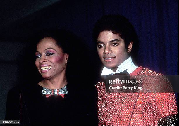 File photo of Diana Ross & Michael Jackson during 1981 American Music Awards at Shrine Auditorium in Los Angeles, California, United States.