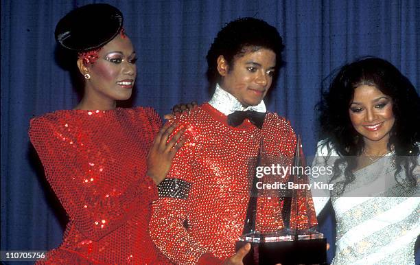 Diana Ross & Michael Jackson during 1981 American Music Awards at Shrine Auditorium in Los Angeles, California, United States.