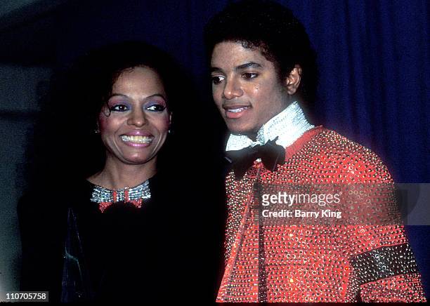 Diana Ross & Michael Jackson during 1981 American Music Awards at Shrine Auditorium in Los Angeles, California, United States.