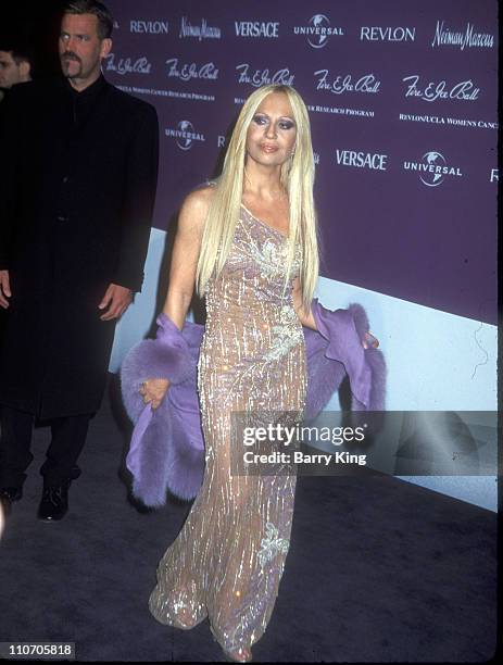 Donatella Versace during 9th Annual Fire and Ice Ball to Benefit Revlon UCLA Women Cancer Center at Universal Studios in Universal City, California,...