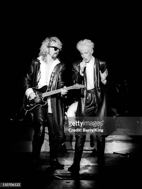 Dave Stewart & Annie Lennox performing on the "Revenge" tour at the Greek Theater in Los Angeles,California on August 5, 1986. Her current new cd...