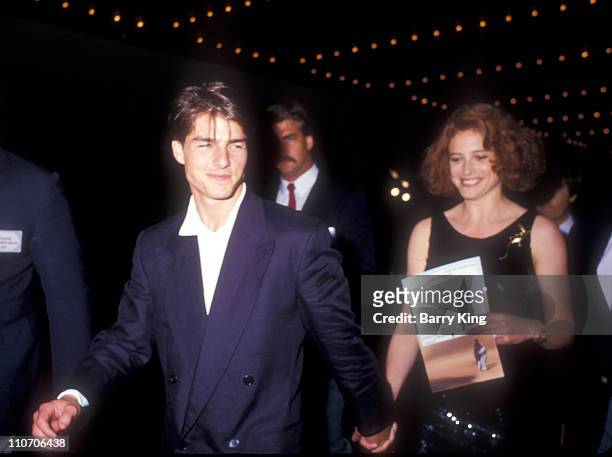 Tom Cruise & Mimi Rogers during "Ishtar" Premiere - Los Angeles at Plitt Theater in Los Angeles, California, United States.