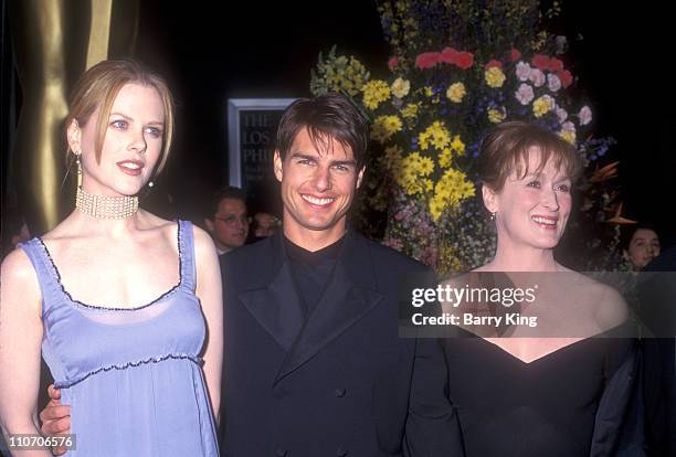 Nicole Kidman, Tom Cruise & Meryl Streep during The 68th Annual Academy Awards at Dorothy Chandler Pavilion in Los Angeles, California, United States.