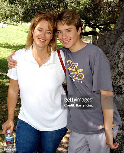 Sandy Sumpter and son Jeremy Sumpter during Accenture 4th Annual Walk For Kids to Benefit the Los Angeles Ronald McDonald House at Griffith Park in...